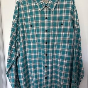 LL Bean men’s lake washed twill shirt, traditional size Large regular